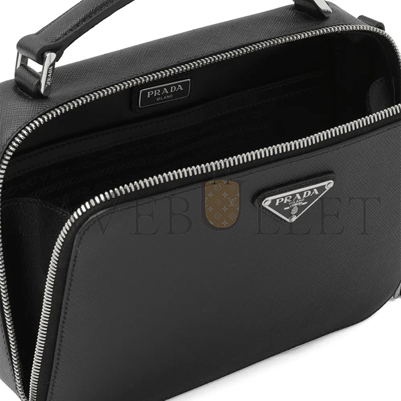 PRADA BRIQUE SAFFIANO LEATHER MESSENGER BAG 2VH069 (22*16*6cm)